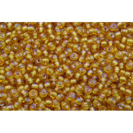 Miçanga Preciosa Dourado Transparente Furta Cor 5/0 (16050)