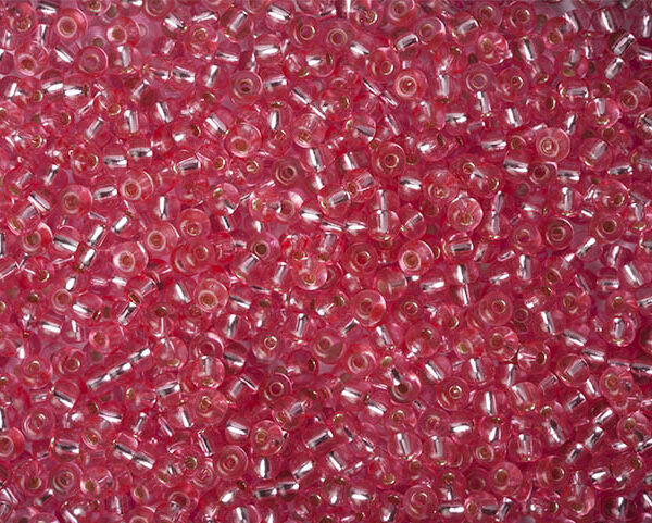 Miçanga Rosa Claro Transparente ( cor 08275 ) 5/0 ( 4,6mm )