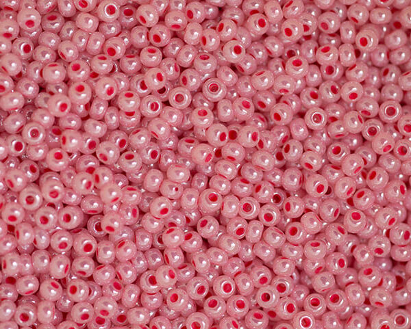 Miçanga Rosa Claro Perolado ( cor 37398 ) 9/0 ( 2,6mm )