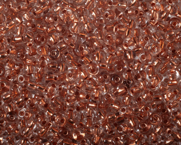 Miçanga Bronze Transparente Lined ( cor 68105 ) 5/0 ( 4,6mm )