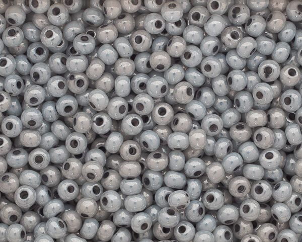 Miçanga Cinza Clara Pérolada ( cor 37342 ) 5/0 ( 4,6mm )