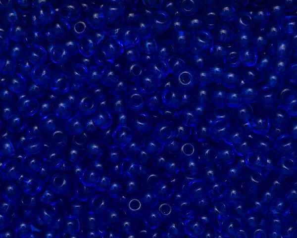 Miçanga Azul Royal Transparente Natural ( cor 30080 ) 5/0 ( 4,6mm )