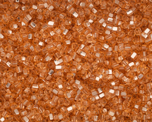 Vidrilho Salmão Transparente ( cor 08288 ) 2.5x2.5 ( 2,5 mm )