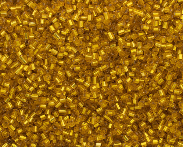 Vidrilho Amarelo Lined Transparente ( cor 87010 ) 2x9/0 ( 2,6mm )