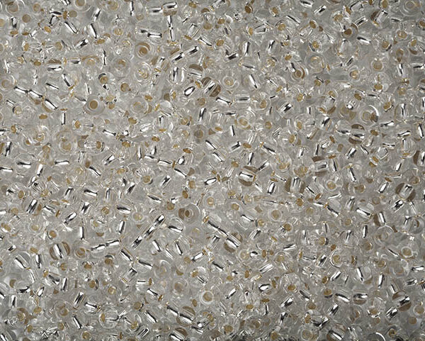 Miçanga Prata Transparente ( cor 78102 ) 5/0 ( 4,6mm )