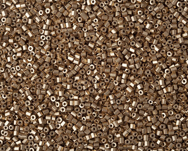 Vidrilho Dourado Fosco ( cor 01710 ) 2x9/0 ( 2,6mm )