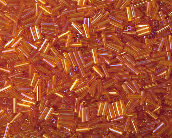 Canutilho Laranja Transparente Aurora boreal ( cor 90000 ) 3 ( 7 mm )