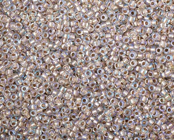 Miçanga Cristal Dourada Aurora Boreal Lined ( cor 68506 ) 5/0 ( 4,6mm )