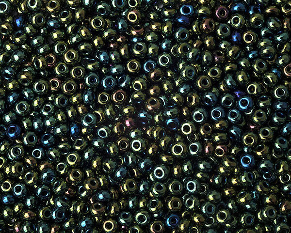 Miçanga Verde Bronze Metálica ( cor 59155 ) 5/0 ( 4,6mm )
