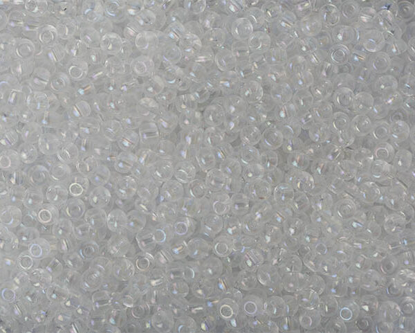 Miçanga Transparente Aurora Boreal ( cor 58205 ) 5/0 ( 4,6mm )