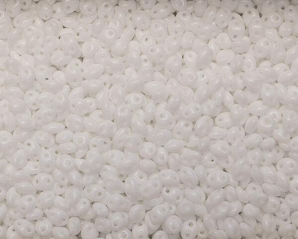 Miçanga Twin Branca ( cor 03050 ) 2 Furos ( 2,5X5mm )