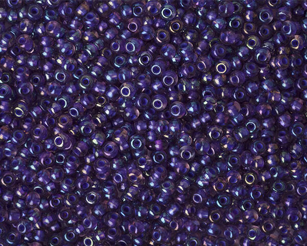 Miçanga Lilás Transparente Aurora Boreal ( cor 21060 ) 5/0 ( 4,6mm )