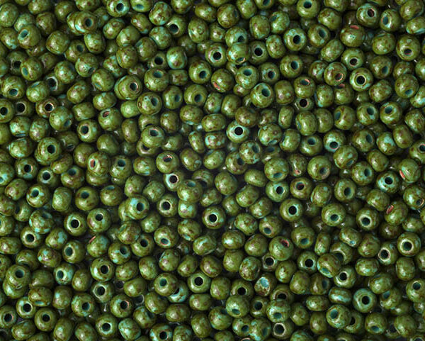 Miçanga Verde Escuro Mesclado ( cor 69130 ) 10/0 ( 2,3mm )