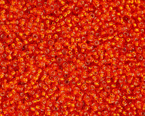 Miçanga Laranja Transparente ( cor 97030 ) 10/0 ( 2,3mm )