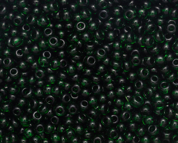 Miçanga Verde Escura Transparente Natural ( cor 50060 ) 5/0 ( 4,6mm )