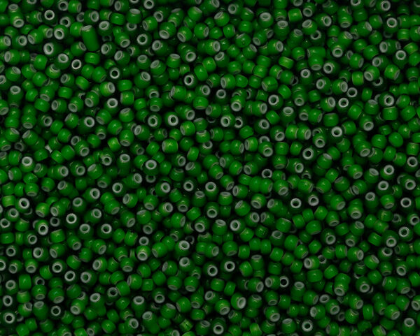 Miçanga Verde Cornelian Lined Branca ( cor 53712 ) 9/0 ( 2,6mm )