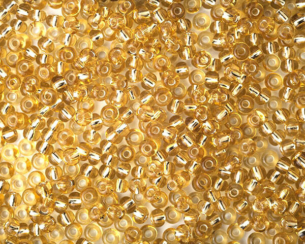 Miçanga Ouro Novo Transparente ( cor 17020 ) 5/0 ( 4,6mm )