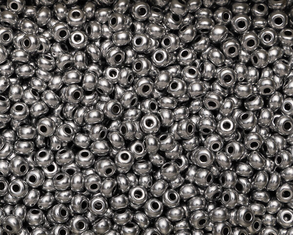 Miçanga Prata Fosco Metálico ( cor 01700 ) 5/0 ( 4,6mm )