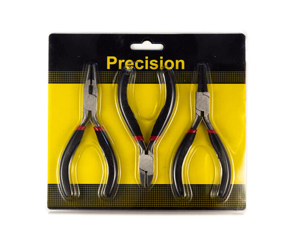 Alicate Emborrachado Kit corte/bico redondo/meia-cana