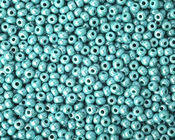 Miçanga Turquesa Perolado Fosco ( cor 63025 ) 9/0 ( 2,6mm )